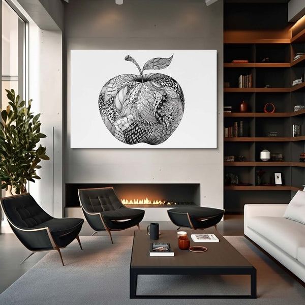 Grey Apple Wall Art