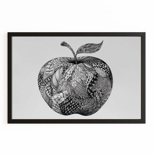 Grey Apple Wall Art