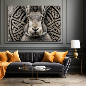 Grey Bunny Print