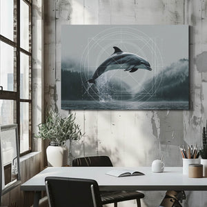 Grey Dolphin Art