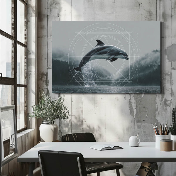 Grey Dolphin Art