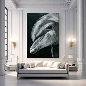 Grey Dolphin Canvas