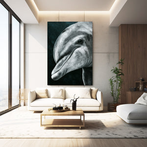 Grey Dolphin Canvas