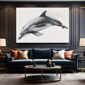 Grey Dolphin Wall Decor
