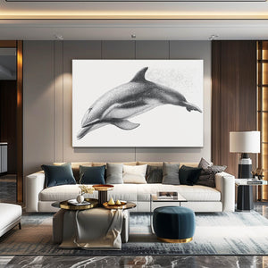 Grey Dolphin Wall Decor
