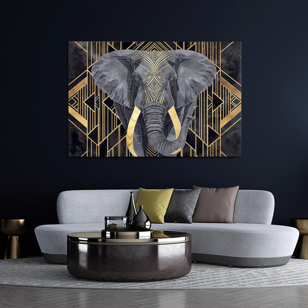 Grey Elephant Wall Art  | MusaArtGallery™
