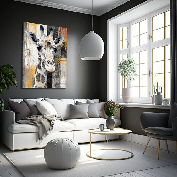 Grey Giraffe Wall Decor