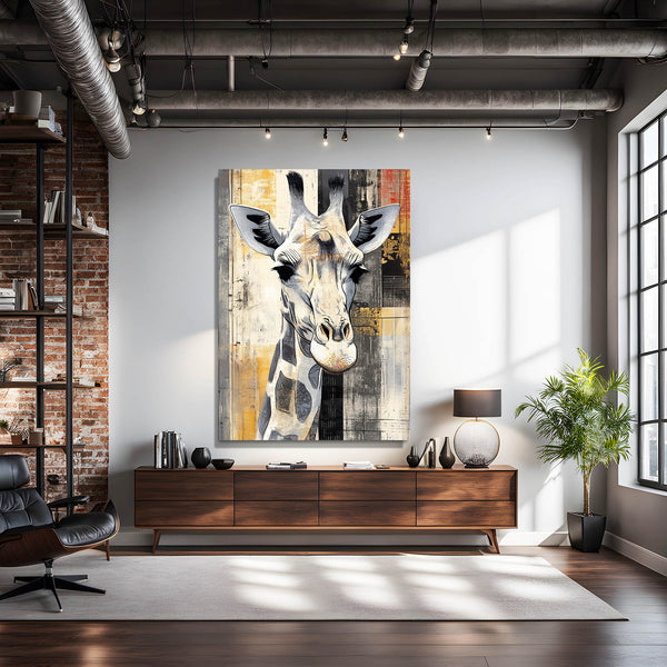 Grey Giraffe Wall Decor