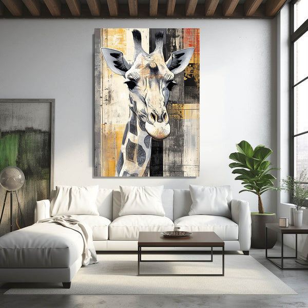 Grey Giraffe Wall Decor
