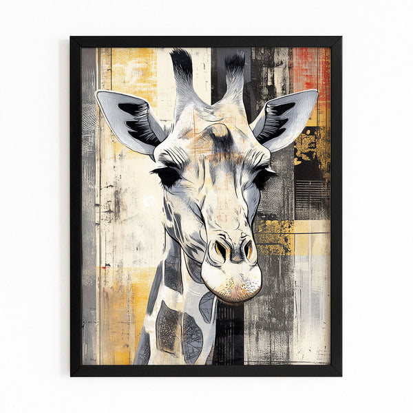 Grey Giraffe Wall Decor