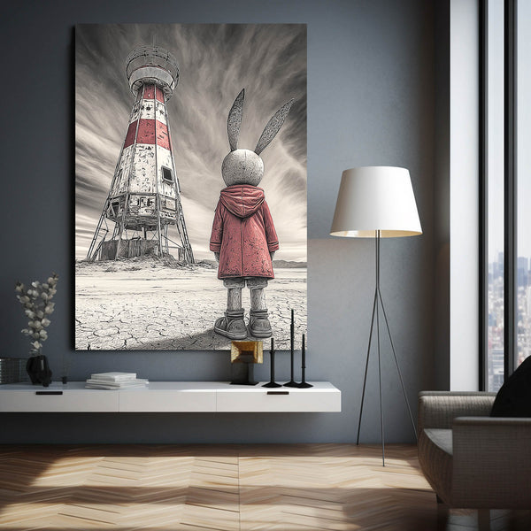 Grey Rabbit Wall Art