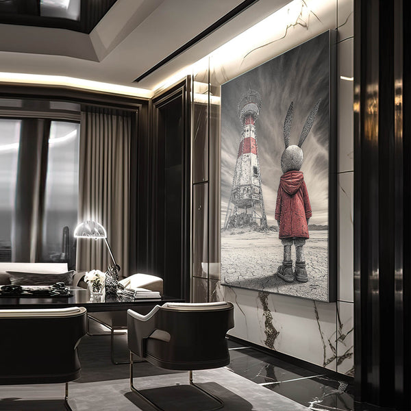 Grey Rabbit Wall Art