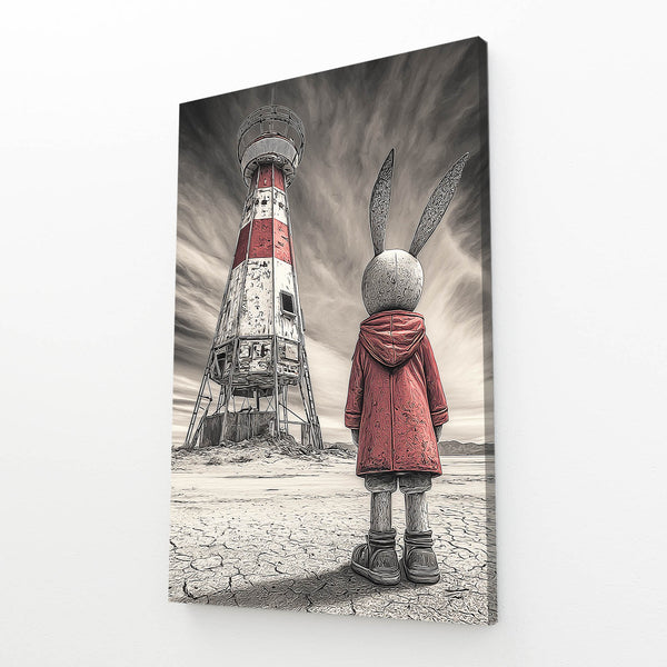 Grey Rabbit Wall Art