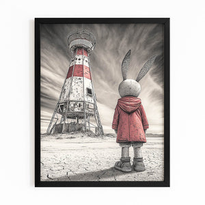 Grey Rabbit Wall Art