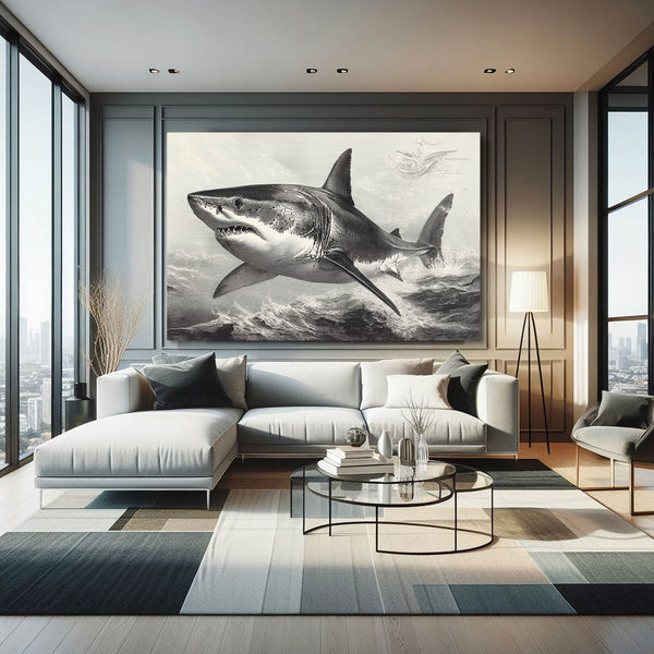 Grey Shark Wall Art