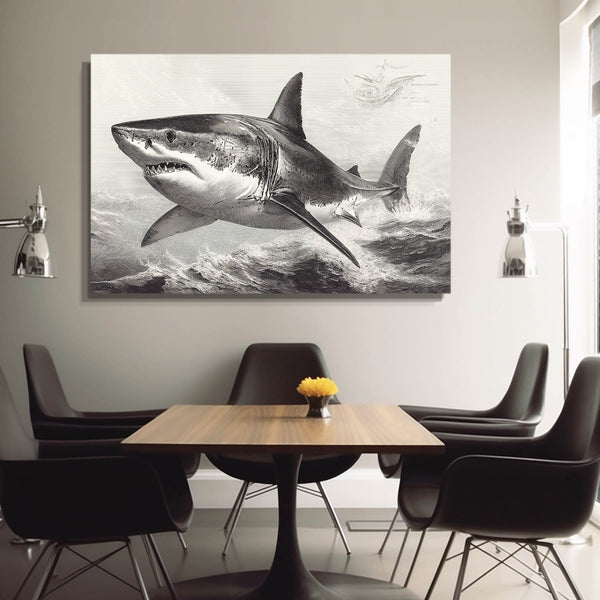 Grey Shark Wall Art