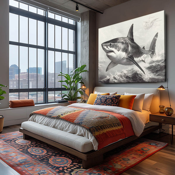 Grey Shark Wall Art