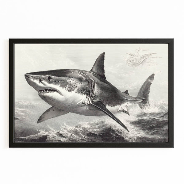 Grey Shark Wall Art