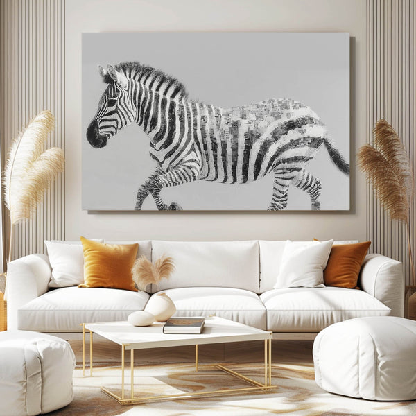 Grey Zebra Art