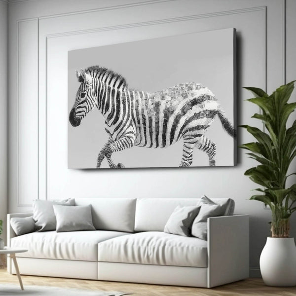 Grey Zebra Art