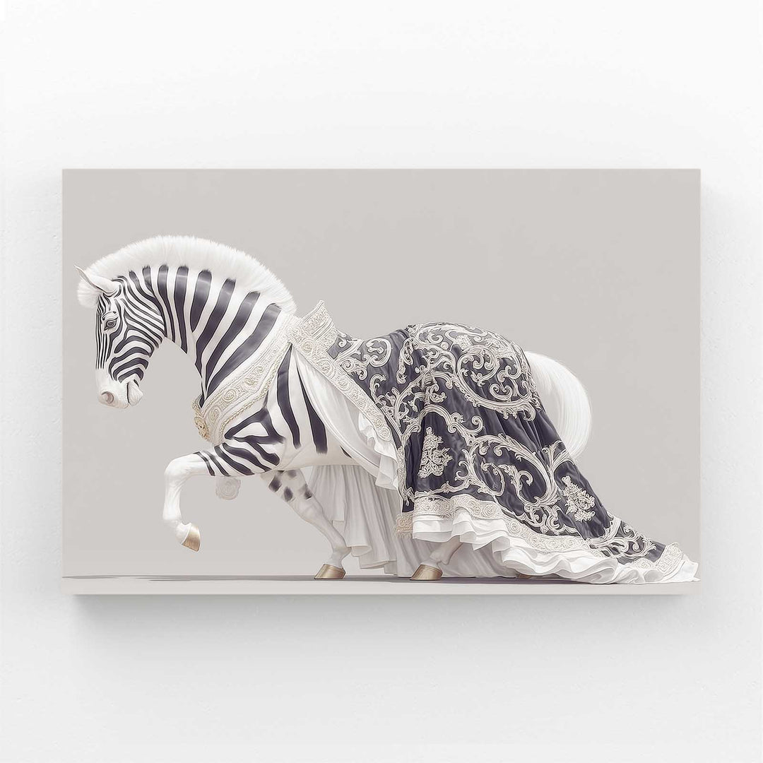 Grey Zebra Canvas