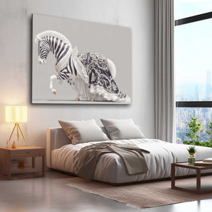 Grey Zebra Canvas