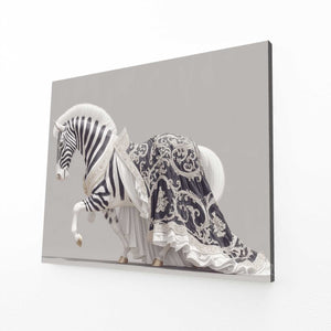 Grey Zebra Canvas