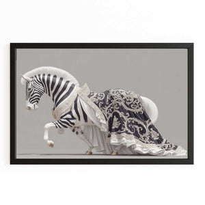 Grey Zebra Canvas