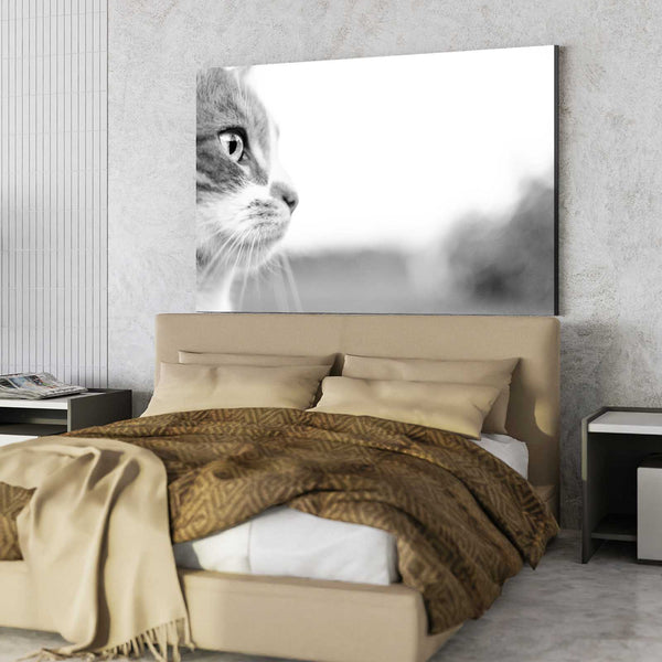 Greyscale Cat Wall Art | MusaArtGallery™