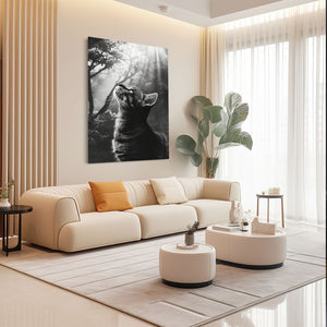 Greyscale Cat Wall Arts | MusaArtGallery™