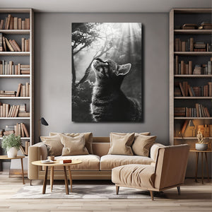 Greyscale Cat Wall Arts | MusaArtGallery™