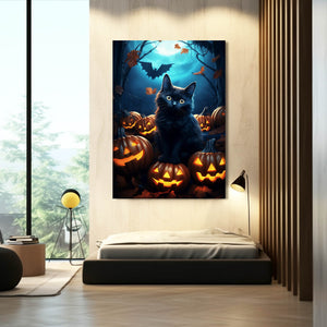 Halloween Black Cat Art | MusaArtGallery™