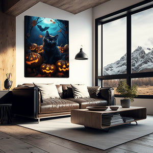 Halloween Black Cat Art | MusaArtGallery™