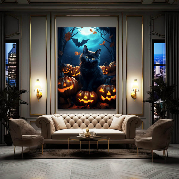 Halloween Black Cat Art | MusaArtGallery™
