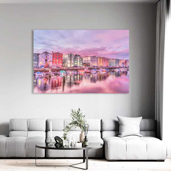 Harbor Dream Pink Wall Art | MusaArtGallery™