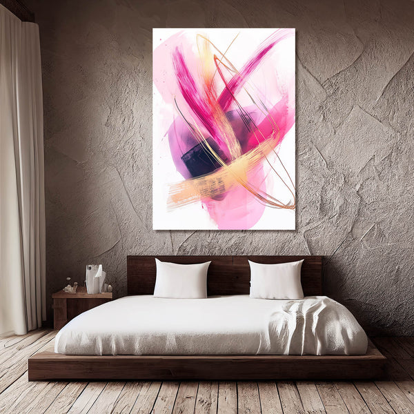 Harmony Motion Pink Abstract Art | MusaArtGallery™