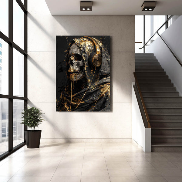 Headphone Skull Wall Art  | MusaArtGallery™