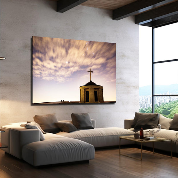 Heavenly Night Cross Christian Wall Art | MusaArtGallery™