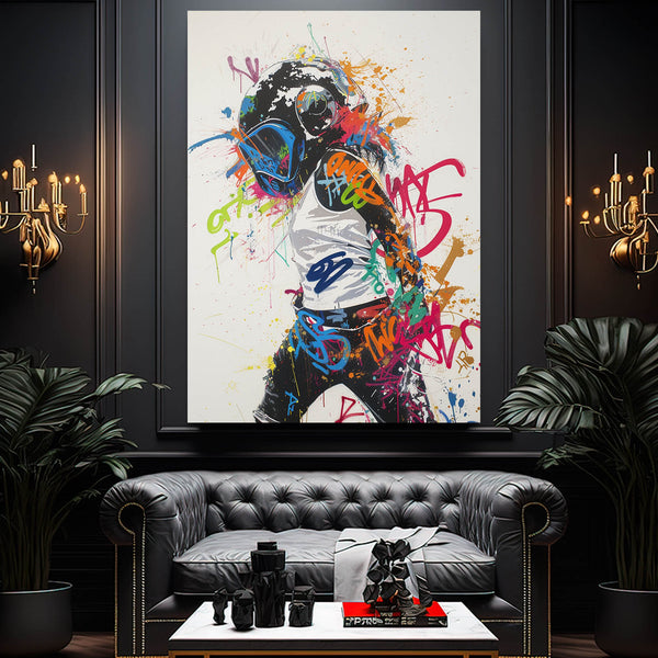 Helmet Girt Graffiti Art | MusaArtGallery™ 