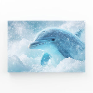 Holographic Blue Dolphin Art