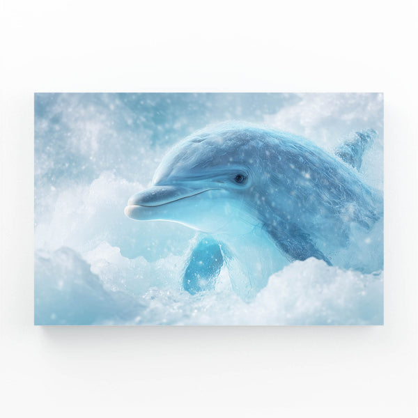 Holographic Blue Dolphin Art