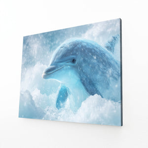 Holographic Blue Dolphin Art