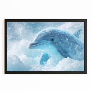 Holographic Blue Dolphin Art