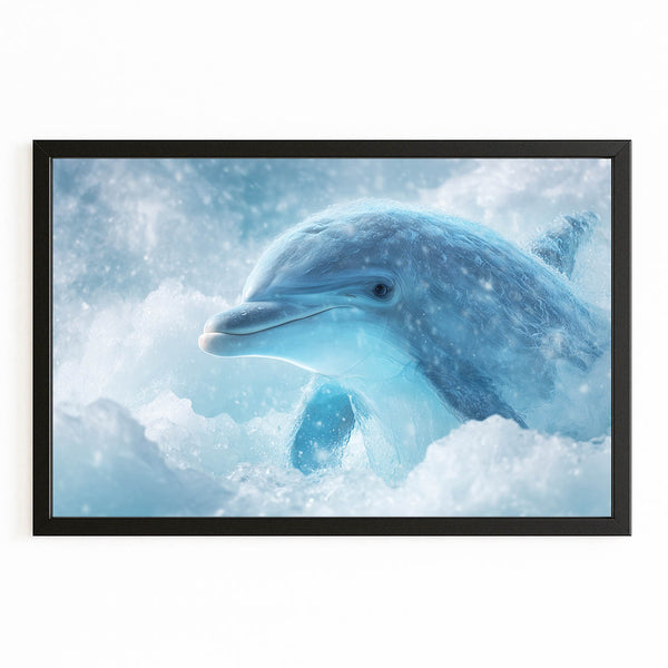 Holographic Blue Dolphin Art