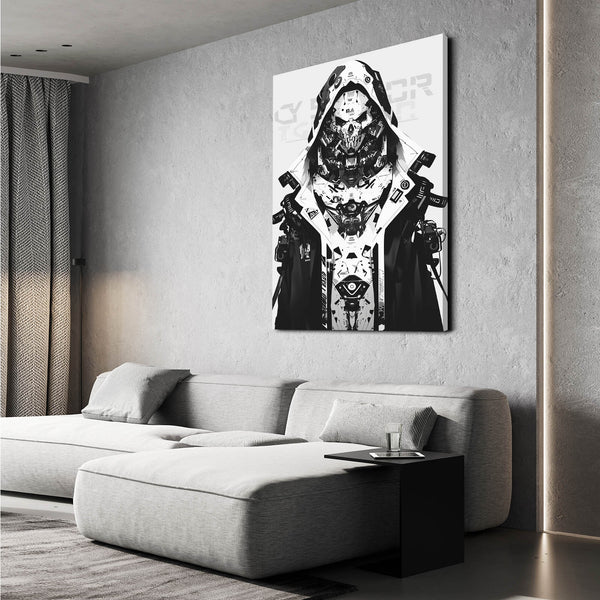 Hooded Enforcer Cyberpunk Art | MusaArtGallery™