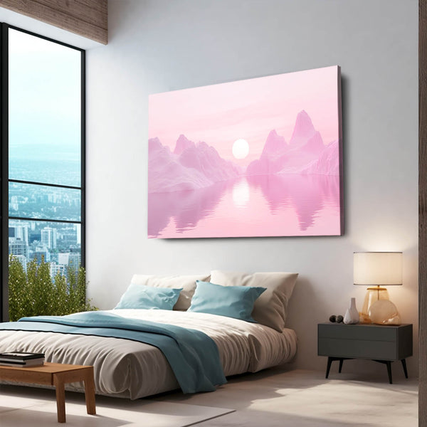 Horizon Pink Abstract Art | MusaArtGallery™