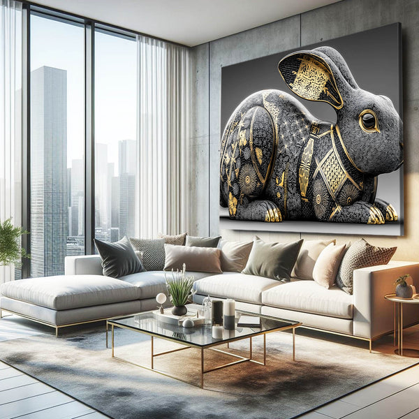 Horizontal Bunny Rabbit Wall Art