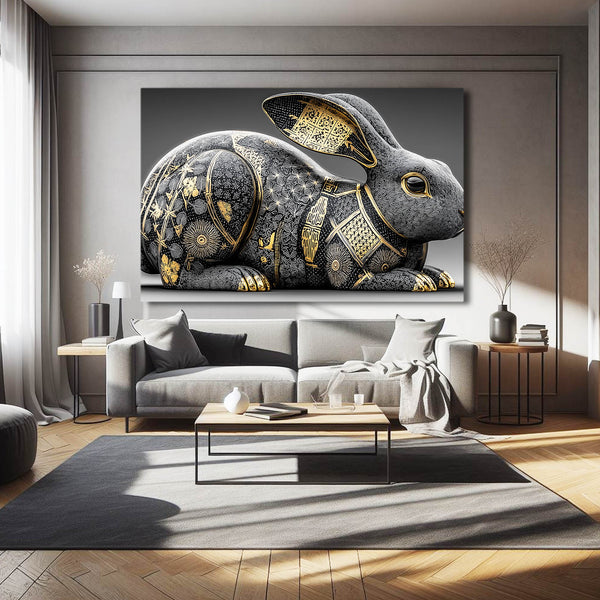 Horizontal Bunny Rabbit Wall Art