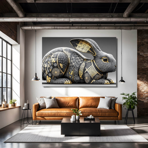 Horizontal Bunny Rabbit Wall Art