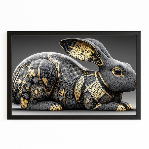 Horizontal Bunny Rabbit Wall Art